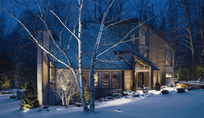 Winter architecture lighting