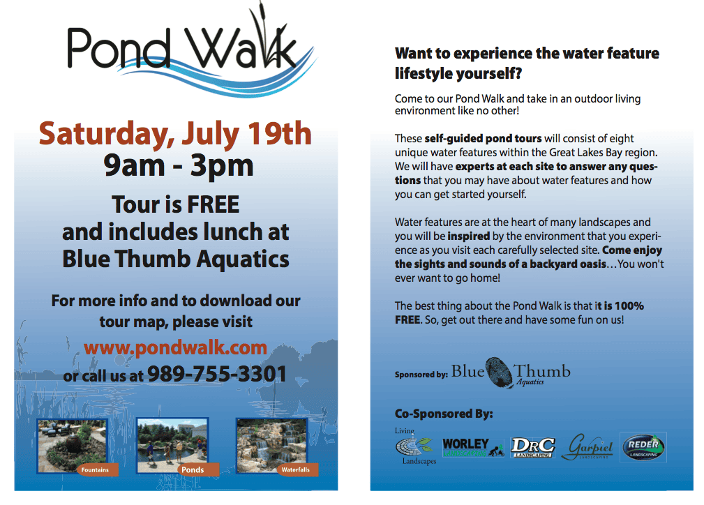 blue thumb acquatics pond walk